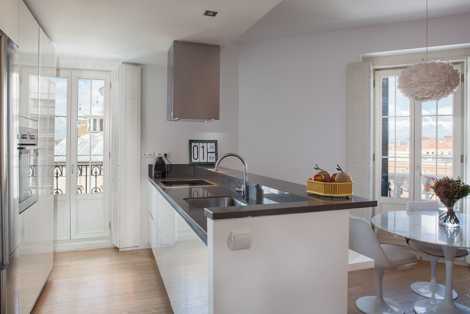 Proyecto Casas AB. Cocina con vistas. La Latina