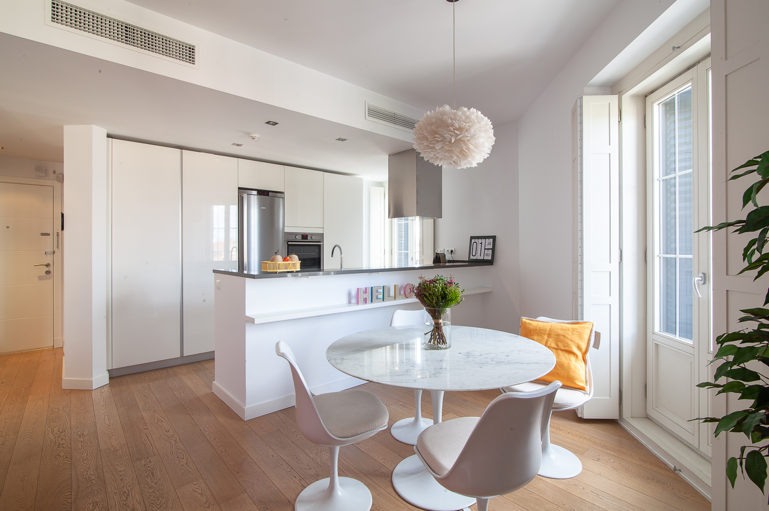 Proyecto Casas AB. Comedor con vistas. La Latina