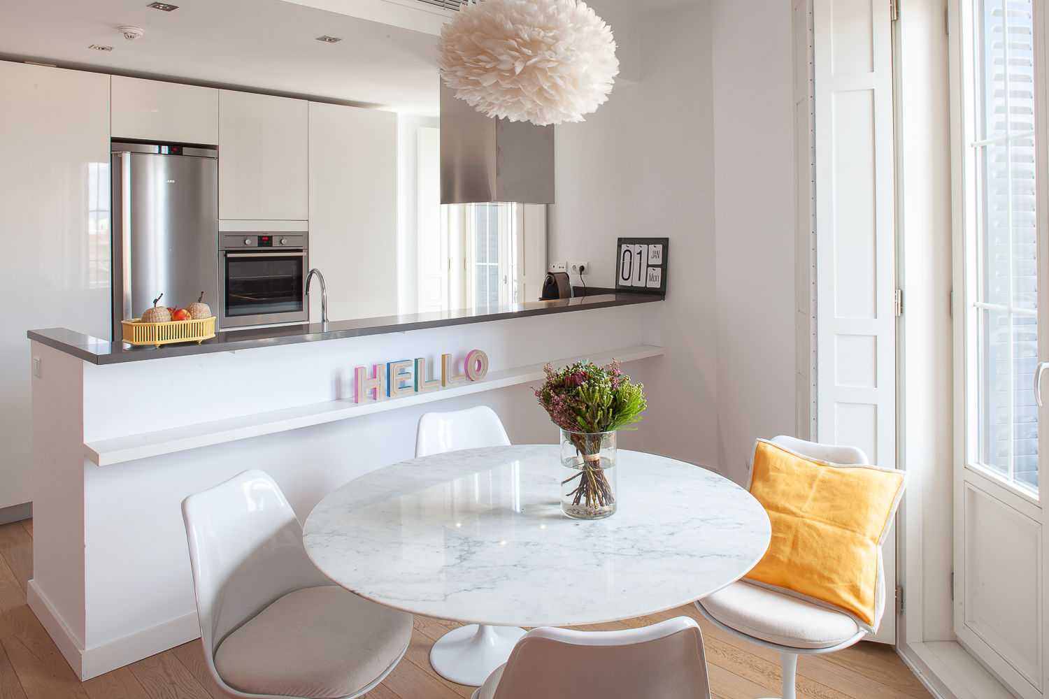 Proyecto Casas AB. Comedor con vistas. La Latina