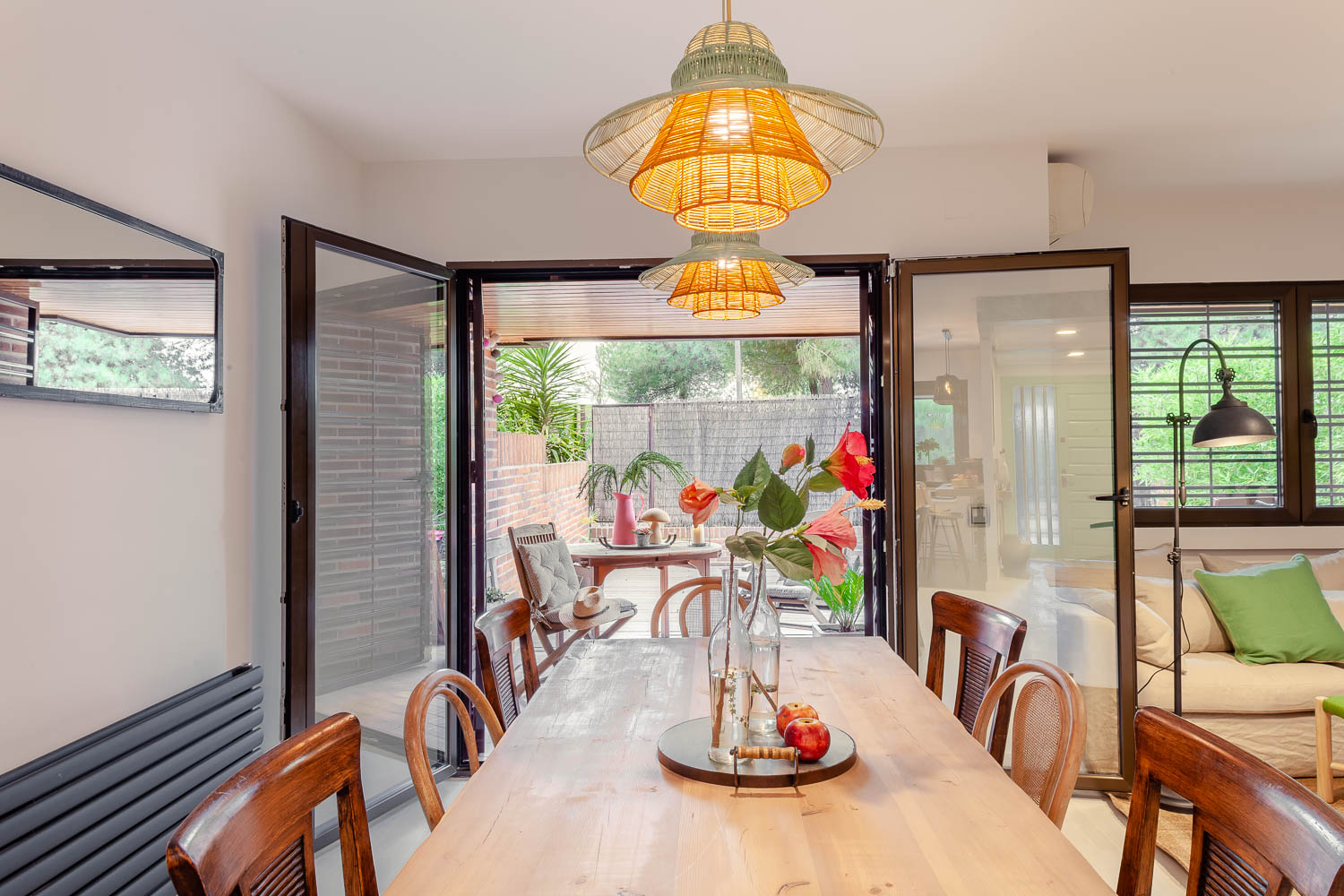Decoración casa en Las Rozas. Detalle mesa de comedor